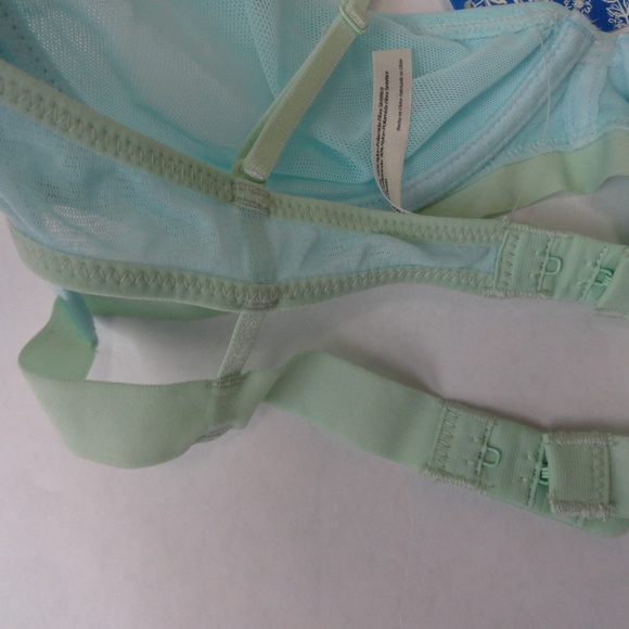Free People Sheer Mesh Bra Blue Underwire - Picture 4 of 5